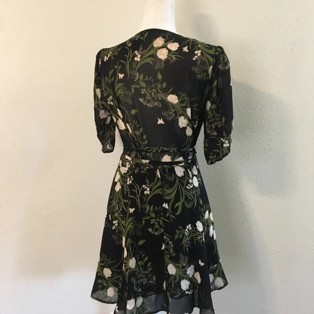 REFORMATION black MONICA wrap dress Anastasia - Picture 5 of 5